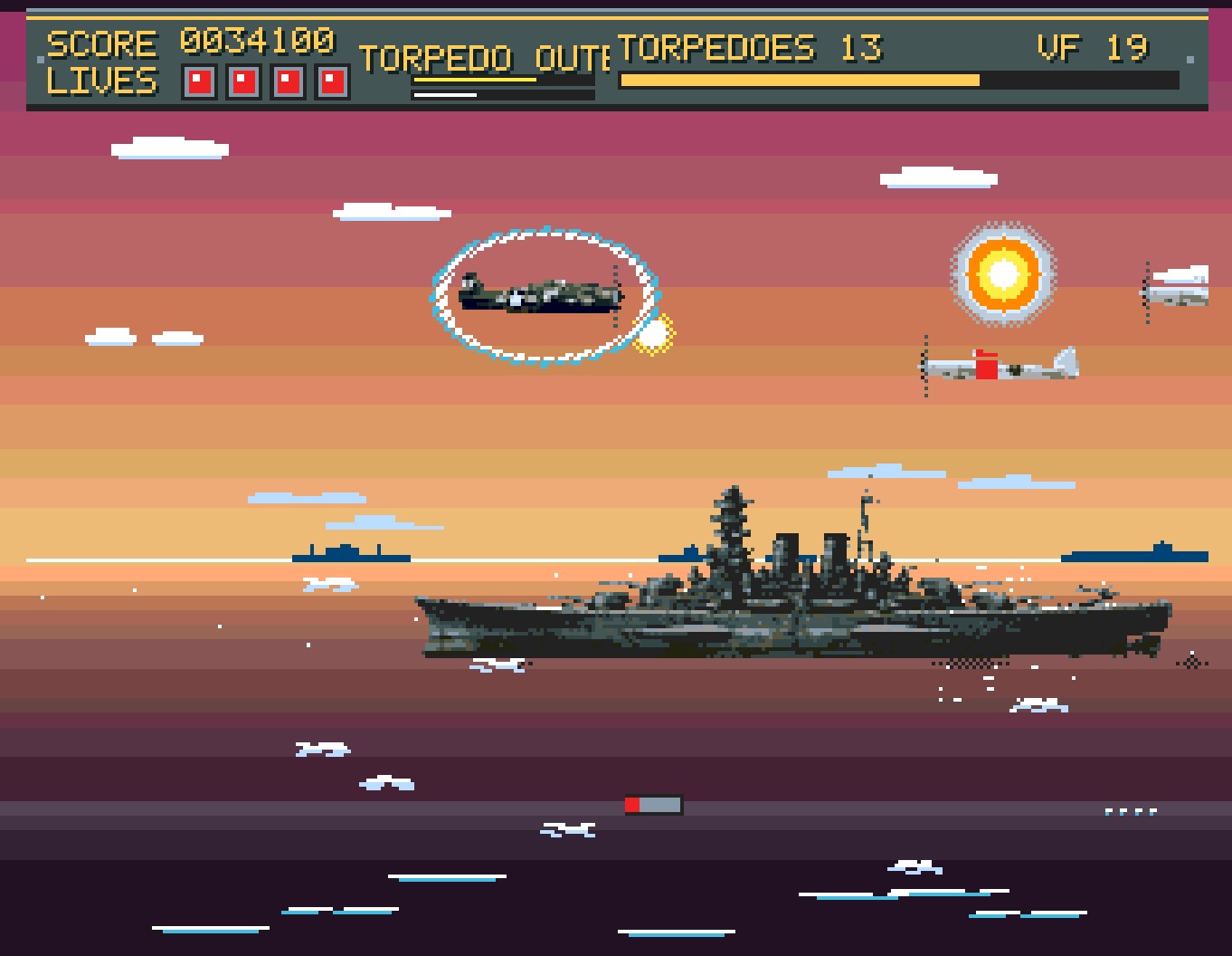 Amiga 500 Version — Angriff auf ein Großkampfschiff
